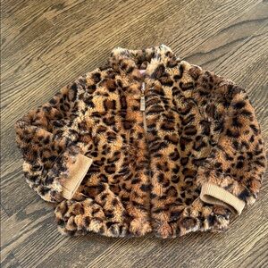 Leopard Print Faux Fur Jacket